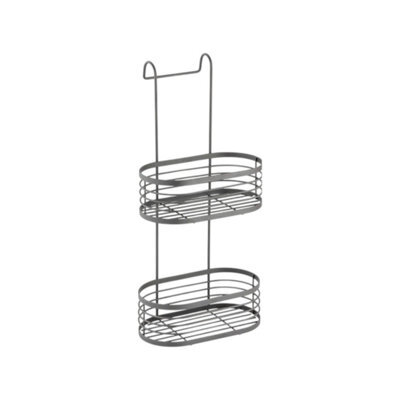 Blue Canyon 2 Tier Hanging Shower Caddy Grey Rust-Resistant No-Drill Stainless Steel Bathroom Shelf Organizer - image 1