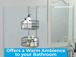 Blue Canyon 2 Tier Hanging Shower Caddy Grey Rust-Resistant No-Drill Stainless Steel Bathroom Shelf Organizer - thumbnail 7