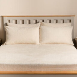 OHS Teddy Fleece Pillowcase Cover Bedding Set 2 X Thermal, 50 X 75Cm -  Natural - thumbnail 2