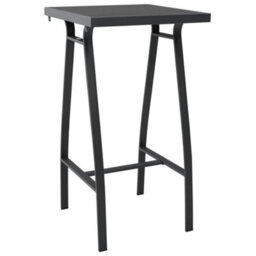 Berkfield Garden Bar Table Black 60X60X110 Cm Tempered Glass - thumbnail 1
