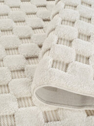 Freya Living Room Area Rug Contemporary 3D Embossed Modern Cubed Design - Cream 200Cm X 290Cm - thumbnail 4