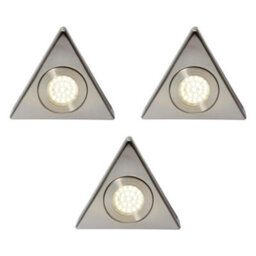 Litecraft 3 Pack Scott Satin Nickel Day Light White Kitchen Led Under Cabinet Light - thumbnail 1