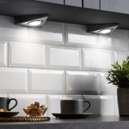 Litecraft 3 Pack Scott Satin Nickel Day Light White Kitchen Led Under Cabinet Light - thumbnail 2