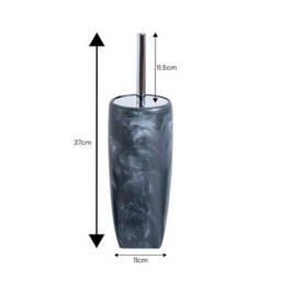 Showerdrape Octavia Grey Marble & Chrome 5 Piece Bathroom Accessory Set - thumbnail 7