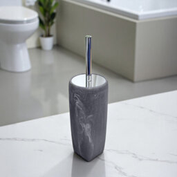 Showerdrape Octavia Grey Marble & Chrome 5 Piece Bathroom Accessory Set - thumbnail 2
