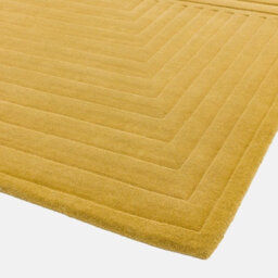 Yellow Wool Easy To Clean Optical/ (3D) Handmade , Luxurious , Modern , Wool Rug For Living Room, Bedroom - 160Cm X 230Cm - thumbnail 5