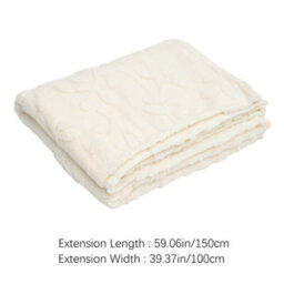 Thehotsale Milk Velvet 3D Leaves Comfortable Soft Warm Plush Fuzzy Throw Blanket Livingroom Bedroom Pation Beige 150Cm L X 100Cm W - thumbnail 9