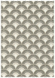 Aspect Furniture Tear Drops Geometric Wave Pattern Area Rug(Charcoal Grey/beige/cream) - thumbnail 5