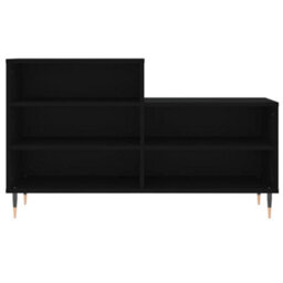 Berkfield Shoe Cabinet Black 102X36X60 Cm Engineered Wood - thumbnail 4