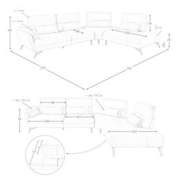 Angel Cerda Elegant Right Chaise Longue Sofa In Sand Leather For Modern Living Rooms - thumbnail 7