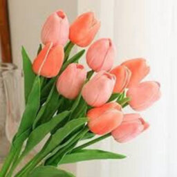 5 Pieces Artificial Tulip Flowers Real Touch Tulip Bouquet Decor - thumbnail 2
