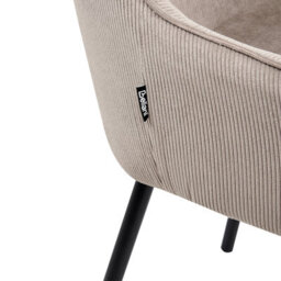 Beliani Set Of 2 Dining Chairs Loverna Corduroy Beige - thumbnail 9