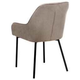 Beliani Set Of 2 Dining Chairs Loverna Corduroy Beige - thumbnail 6