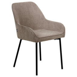 Beliani Set Of 2 Dining Chairs Loverna Corduroy Beige - thumbnail 4