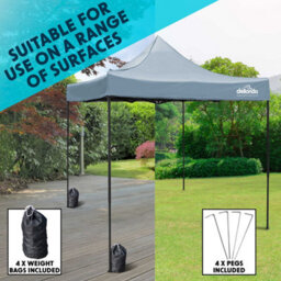 Dellonda Premium 2X2M Pop-Up Gazebo Water Resistant Carry Bag Stakes Weight Bags - thumbnail 2