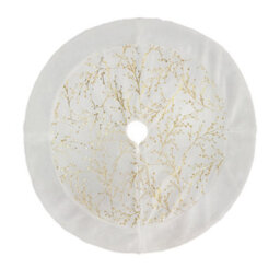 Living And Home Gold Twig Plush Christmas Tree Skirt Christmas Decoration Xmas Ornament