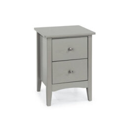 Core Products Como Grey 2 Drawer Bedside Cabinet, H57.0Cm X W40.0Cm, D32.0Cm - thumbnail 2
