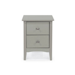 Core Products Como Grey 2 Drawer Bedside Cabinet, H57.0Cm X W40.0Cm, D32.0Cm - thumbnail 3