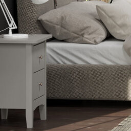 Core Products Como Grey 2 Drawer Bedside Cabinet, H57.0Cm X W40.0Cm, D32.0Cm - thumbnail 8