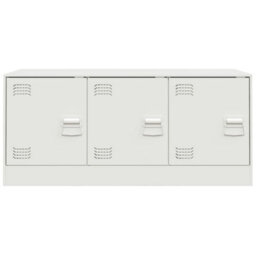 Berkfield Tv Cabinet White 99X39X44 Cm Steel - thumbnail 6