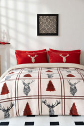 Kampala Hill Stag Teddy Fleece Duvet Cover Set - thumbnail 5
