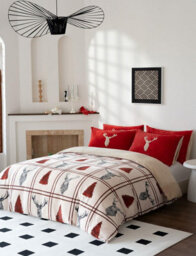 Kampala Hill Stag Teddy Fleece Duvet Cover Set - thumbnail 1