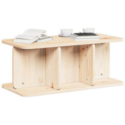 Berkfield Coffee Table Natural 80 X 39.5 X 33.5 Cm Solid Pine Wood - thumbnail 3