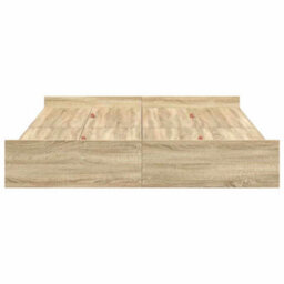 Berkfield Storage Bed Frame Sonoma Oak 135 X 190 Cm Engineered Wood - thumbnail 6