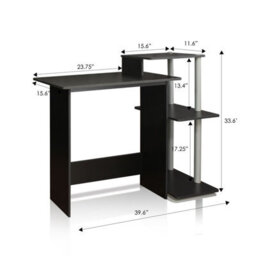 Walplus Furinno Efficient Home Laptop Notebook Computer Desk,black/grey - thumbnail 4