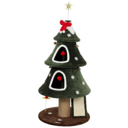 Cat Tree For Indoor Kittens, Christmas Cat Tower With Dual Condos - thumbnail 6