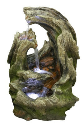 Outdoor Living UK Ashford Wooden Falls Woodland Water Feature Without Cover