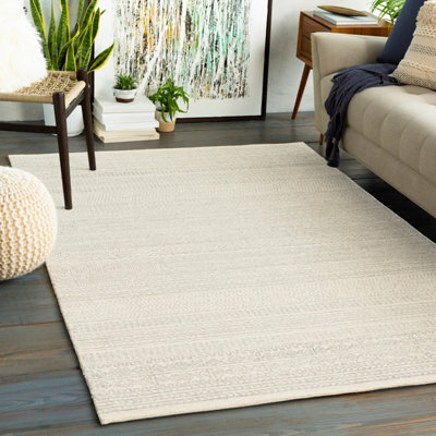 Vaniya Hand-Tufted Global Wool Grey Area Rug-122Cm X 183Cm - image 1