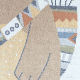 Livabliss Round Lillian-Kids Beige Brown Blue Orange Washable Rug For Children's Rooms 160 X 160 Cm Easy Care, Non Shedding - thumbnail 7