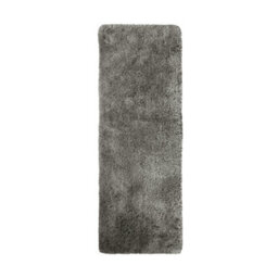 Melrose Super Soft Washable Shaggy Grey Area Runner Rug 067/180Cm - thumbnail 2