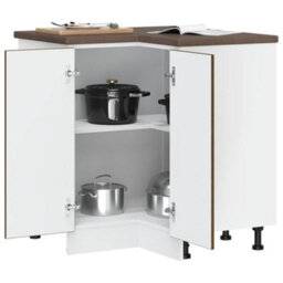 Berkfield Kitchen Corner Base Cabinet Lucca Brown Oak Engineered Wood - thumbnail 4