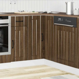 Berkfield Kitchen Corner Base Cabinet Lucca Brown Oak Engineered Wood - thumbnail 3