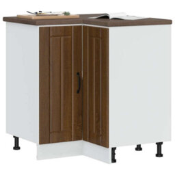 Berkfield Kitchen Corner Base Cabinet Lucca Brown Oak Engineered Wood - thumbnail 1