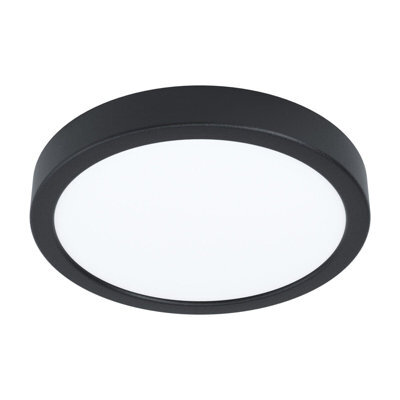 Stylish Black 210mm Round Wall And Ceiling Light - 16.5W Led 3000K - image 1