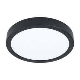Stylish Black 210mm Round Wall And Ceiling Light - 16.5W Led 3000K
