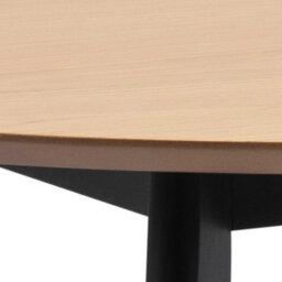 Wyld Haus Krakow 5-Piece Dining Set   Natural Oak Effect Round Table And 4 Black Chairs - thumbnail 5