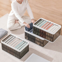 Living And Home Foldable  Clothes Organizer Closet Storage Box With 9 Dividers - thumbnail 3