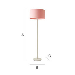 Valuelights Charles White Floor Lamp With Blush Drum Shade And Bulb - thumbnail 9