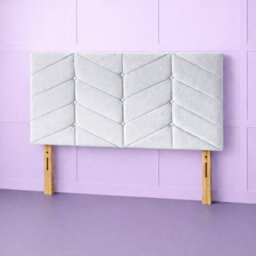 Comfy Deluxe 6Ft Superking Rose Silver Plush Velvet 26Inch Headboard