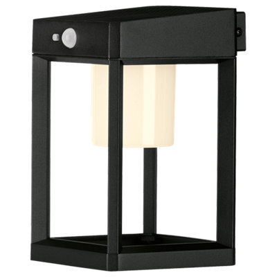 4Lite Antheia Outdoor Solar Wall Lantern (Anthracite) 300Lm Warm White Ip54 Rated Solar Wall Mounted Light - 4L2/6021 - image 1
