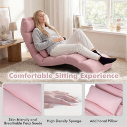 Foldable Floor Sofa Chair Video Gaming Chair W/ Pillow - thumbnail 5