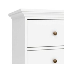Wyld Haus Osaka Farmhouse 4-Drawer White Wooden Chest With Gloss Finish - thumbnail 7