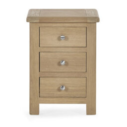Oakham Premium Hudson Limed Oak 3 Drawer Bedside Unit - thumbnail 8