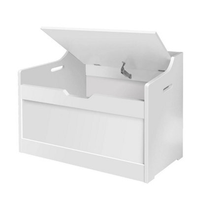 Large Wooden Storage Ottoman Bench Toy Chest Box - image 1