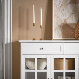 Sobuy Fsb77-W, Sideboard With 2 Drawers And 3 Glass Doors Storage Cabinet Cupboard Sideboard,white,w119Xd40Xh90 - thumbnail 9