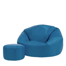 Icon Kingston Adult Classic Indoor Outdoor Bean Bag & Square Footstool Pouffe Teal